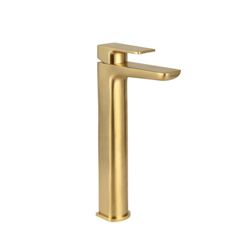  Brushed Brass Muro High Riser Basin Mono