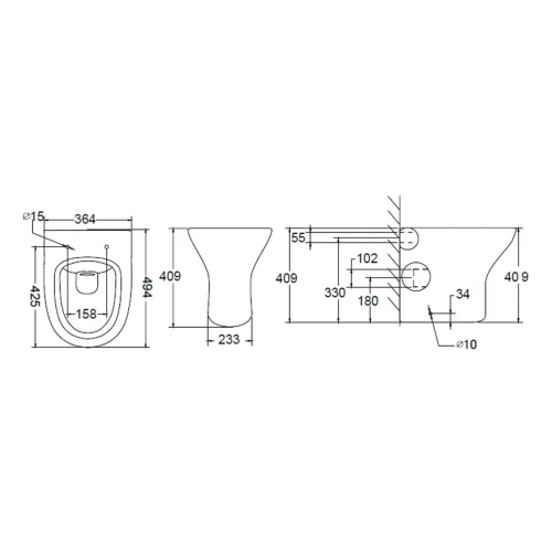 Croft Back To Wall Pan