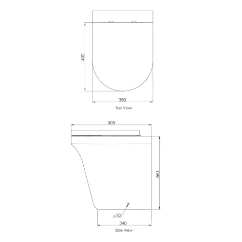 Tavistock Aerial Comfort Height Back To Wall Pan