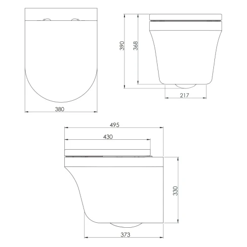 Aerial Wall Hung Pan