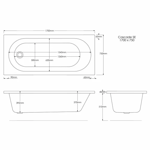 1700 x 750mm / Single Ended